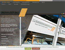 Tablet Screenshot of oberhauser-bau.com